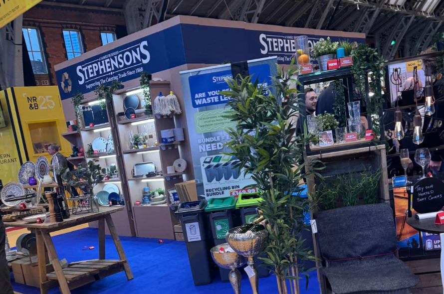 Stephenson’s at Northern Restaurant & Bar 2025 – The Stephenson’s stand is a hub for industry professionals, featuring an extensive range of catering equipment, disposables, and tableware. As a fifth-generation business, their expertise in the sector is unmatched.