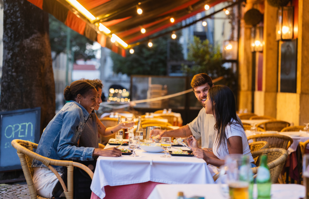 Busy hospitality venue managing August summer demand